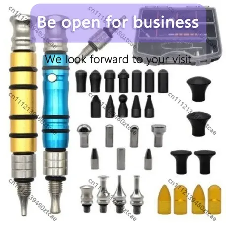 Paintless Dent Repair Tool Knock Down Pen Leveling Pen with Interchangeable Heads Car Dent Fix Accessory