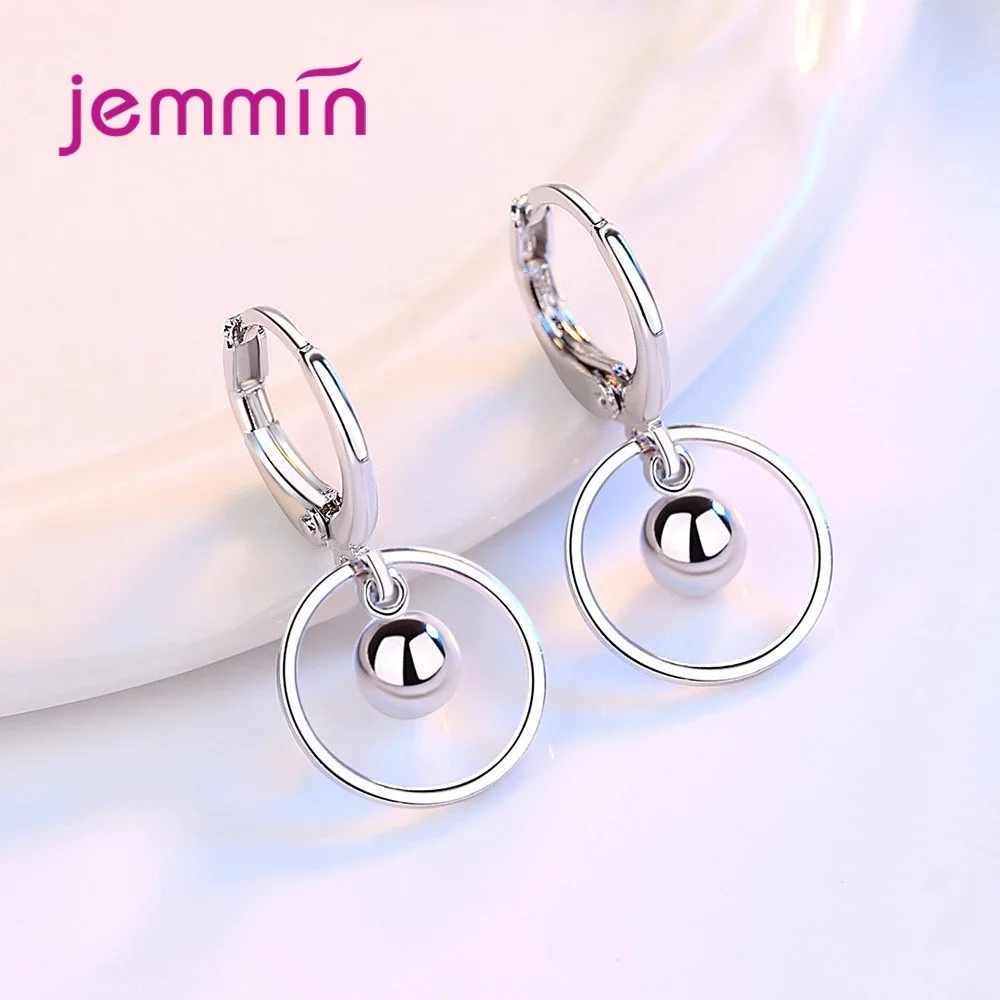925 Sterling Silver  Drop Earrings For Decoration Trendy Round Bead Design Best Gift For Women Girls Party Birthday