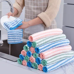 Kitchen Cleaning Rag Coral Fleece Dish Washing Cloth Wholesale Cleaning Cloth Cationic Thickened Rag Cleaning Cloth