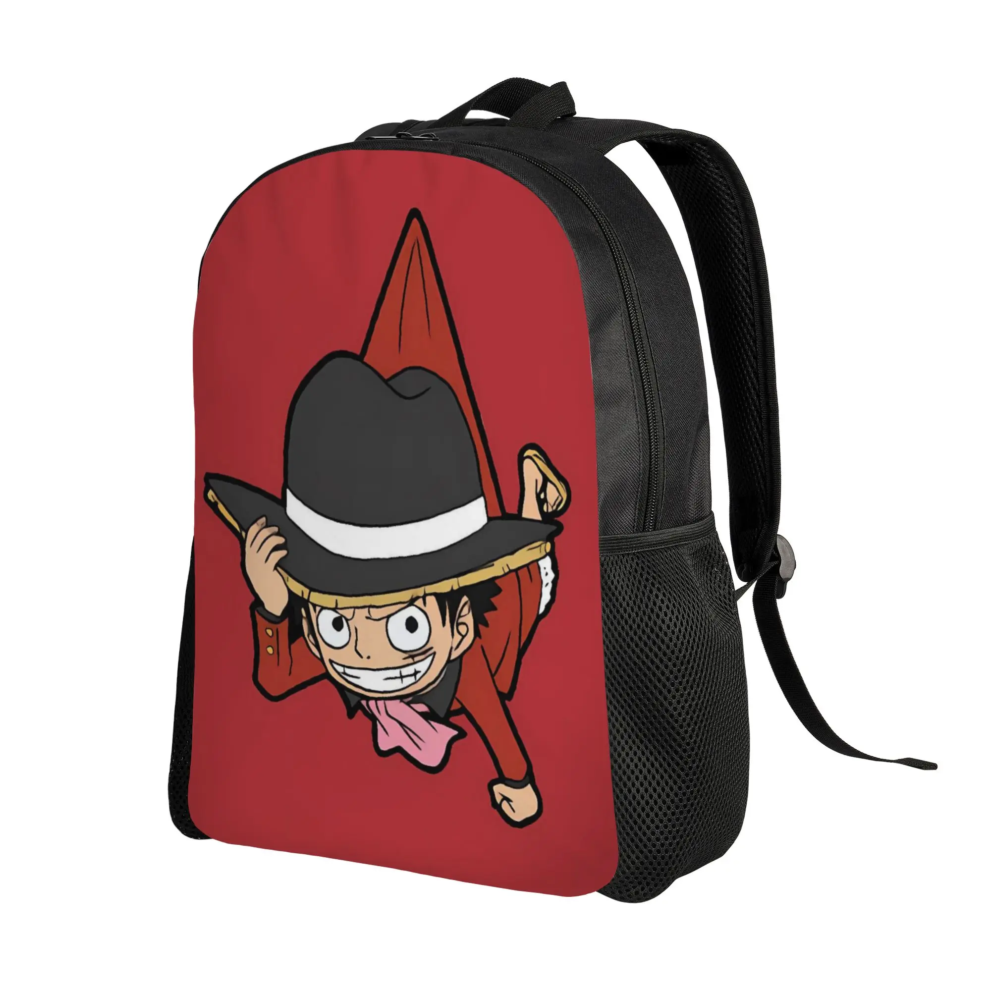Luffy Hat Bust Cartoon Backpack Ones Pieces Travel Backpacks Men Kawaii School Bags Colorful Big Rucksack