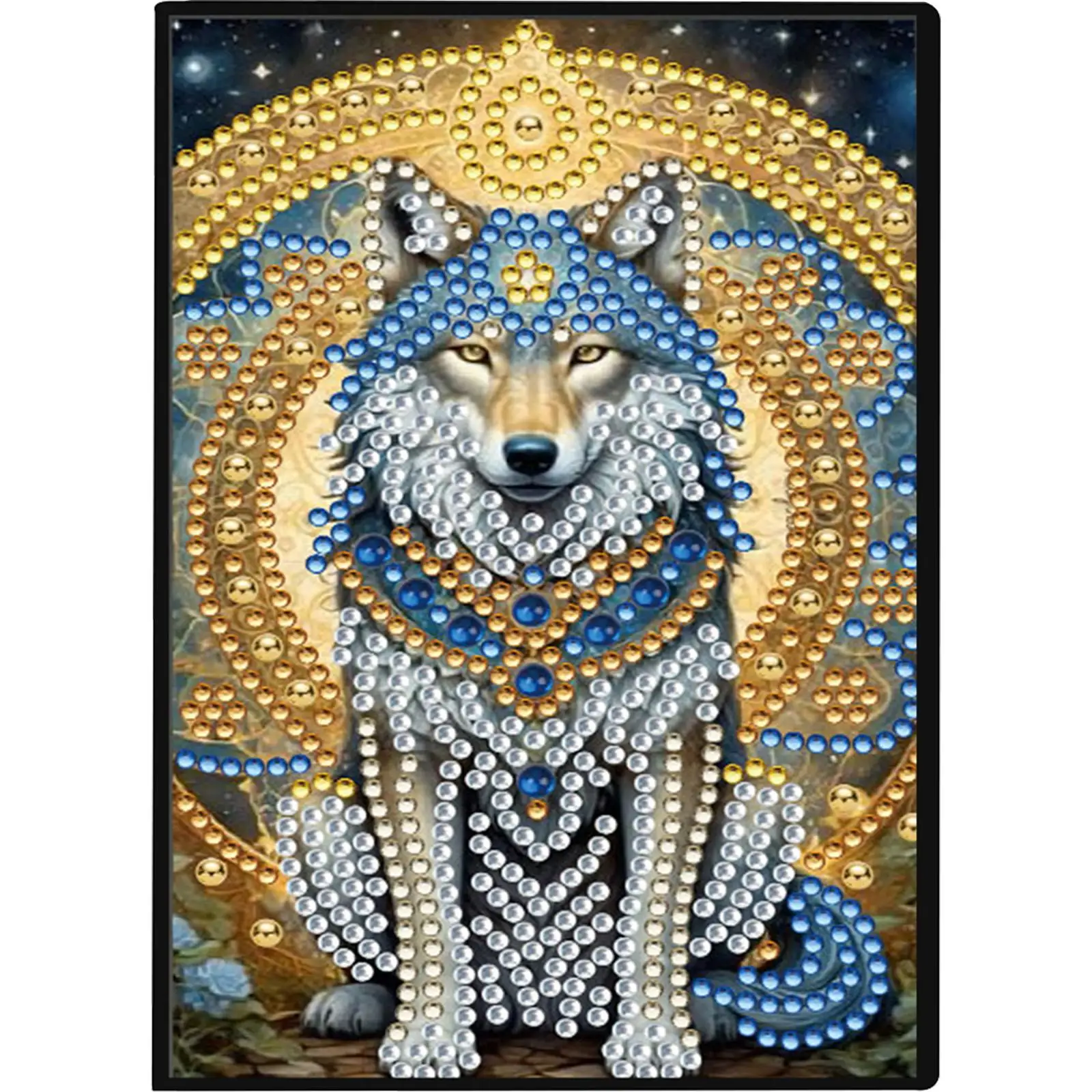 

DIY 5D Rhinestone Art Painting Notebook Kit Diamond Art Sets Crystal Notepad Sketchbook Single-Sided Drill Holiday Birthday Gift