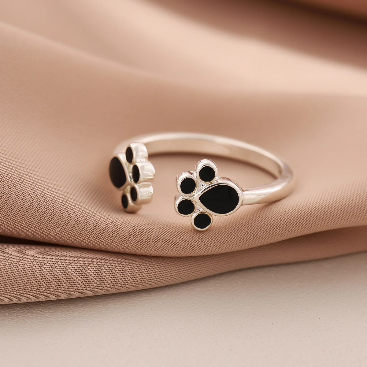 Women's Creative Cat Claw 925 Sterling Silver Opening Ring