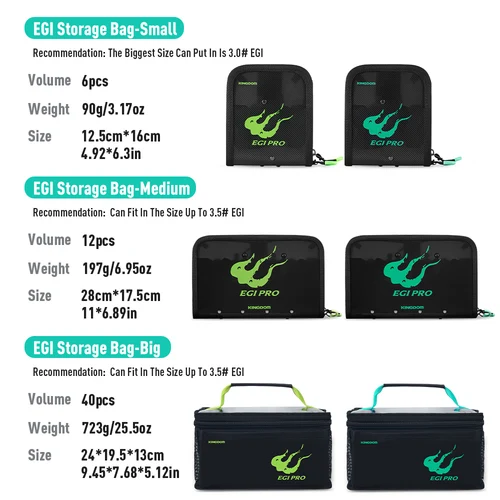 Imagen 2 del producto YOOFISH-bolsa de pesca de pulpo Egi, caja de almacenamiento de plantilla de calamar, 6/12/40 Uds., bolsa de señuelo duro, caja de aparejos de pesca de agua dulce y de mar