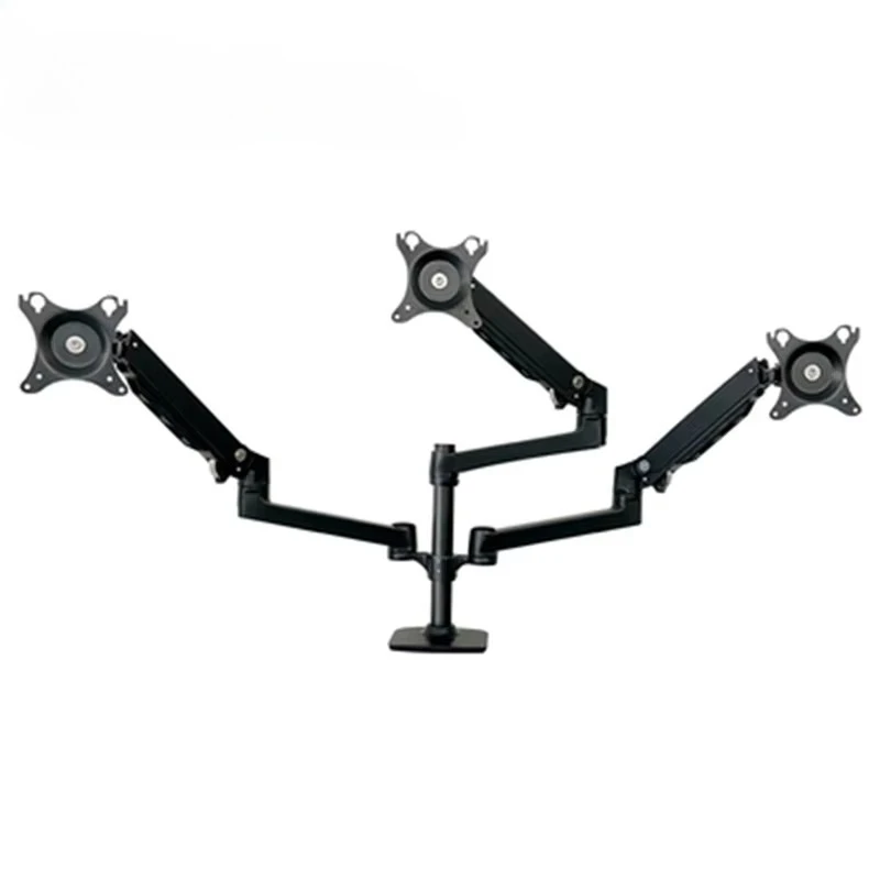 New Desktop Full Motion 17-27 Inch Triple Monitor Holder Mount with Long Arm Aluminum Alloy & Steel in Stock