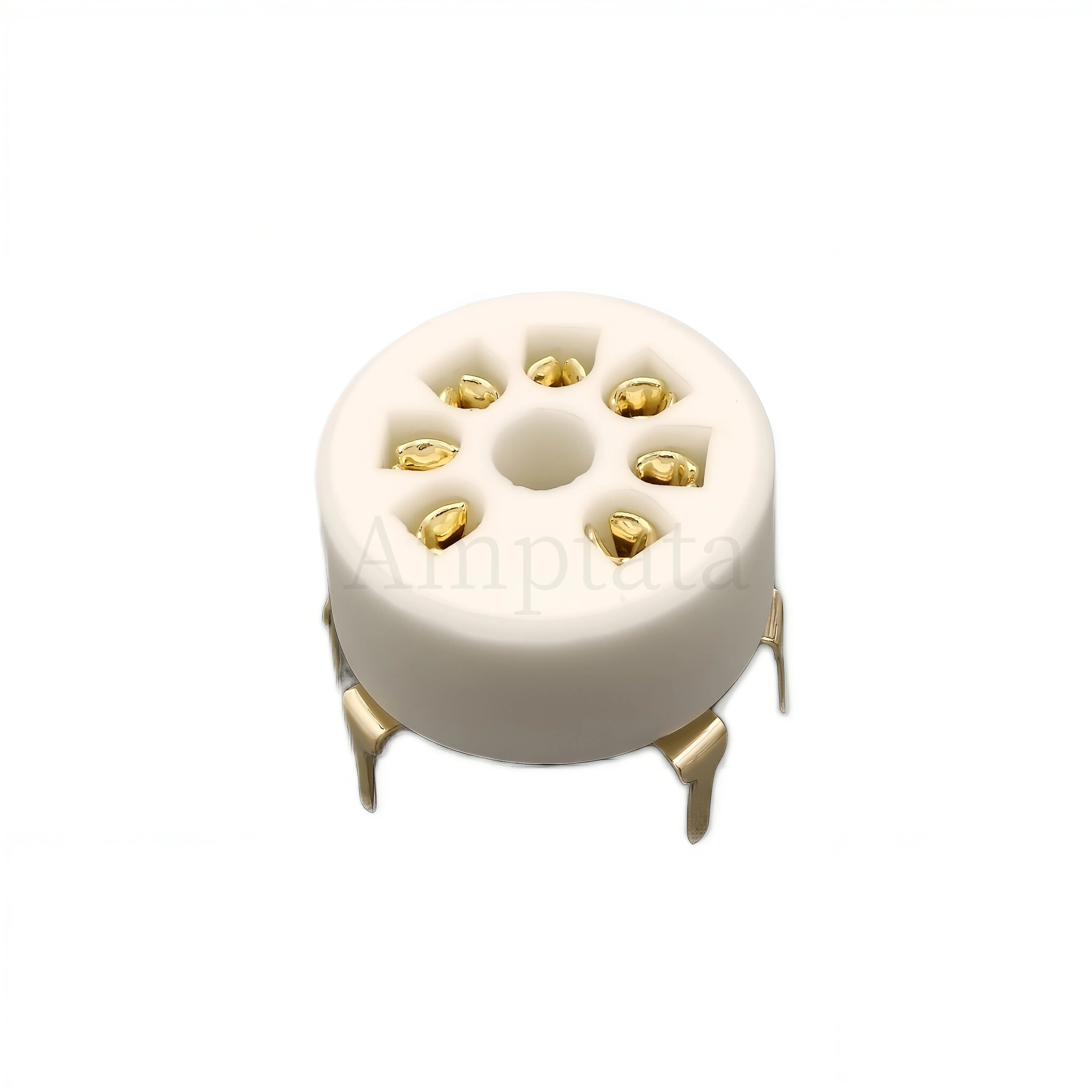 GZC7-Y-B 7-Pin Ceramic Tube Socket B7G PCB Mount Tin/Gold Plated for 6J1 6J2 6Z4 6X4 EC92 6A2 6H2 - Valve Base Audio Amp DIY