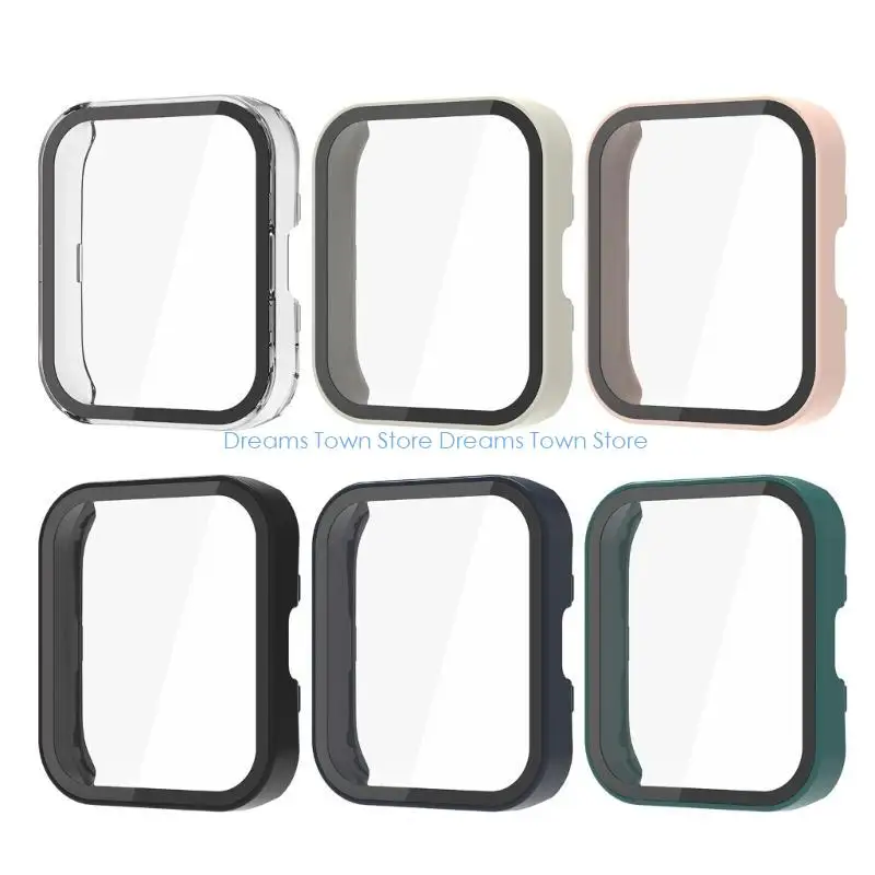HX6A Protective Cover Fit for Bip 5 Waterproof Screen Protector Shell Smartwatch Onepiece Case Housing Glass Film Accessories