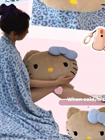 

Комплект Haribo «два в одном», фланелевая подушка, многофункциональное одеяло с леопардовым принтом, одеяло для сна, одеяло для подголовника автомобиля, домашний декор