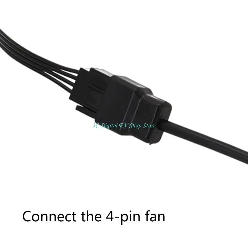 E74D DC5521 to 4Pin Adapter Cable 4Pin Computer Case Fan Power Connector Adapter 12V