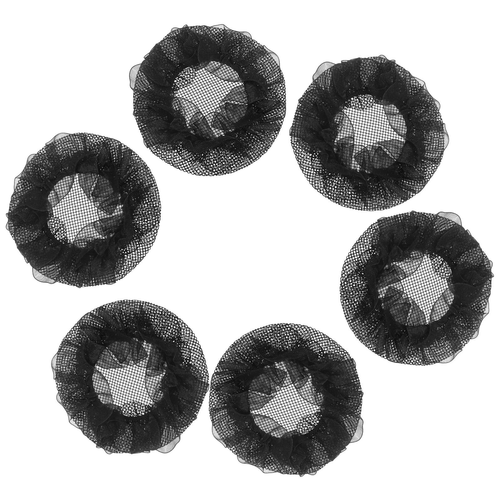 

6 pcs Bun Nets for Women Ballet Gymnastics Skating Dancers Mesh Elastic Bun Hair Net Hair Tools