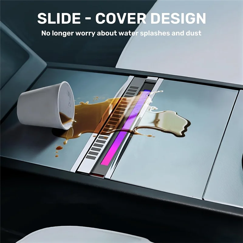 منفذ قابل للسحب كابل USB Hub RGB محطة إرساء الضوء شاحن متعدد الوظائف ل تسلا نموذج Y العرعر نموذج 3 هايلاند 2025