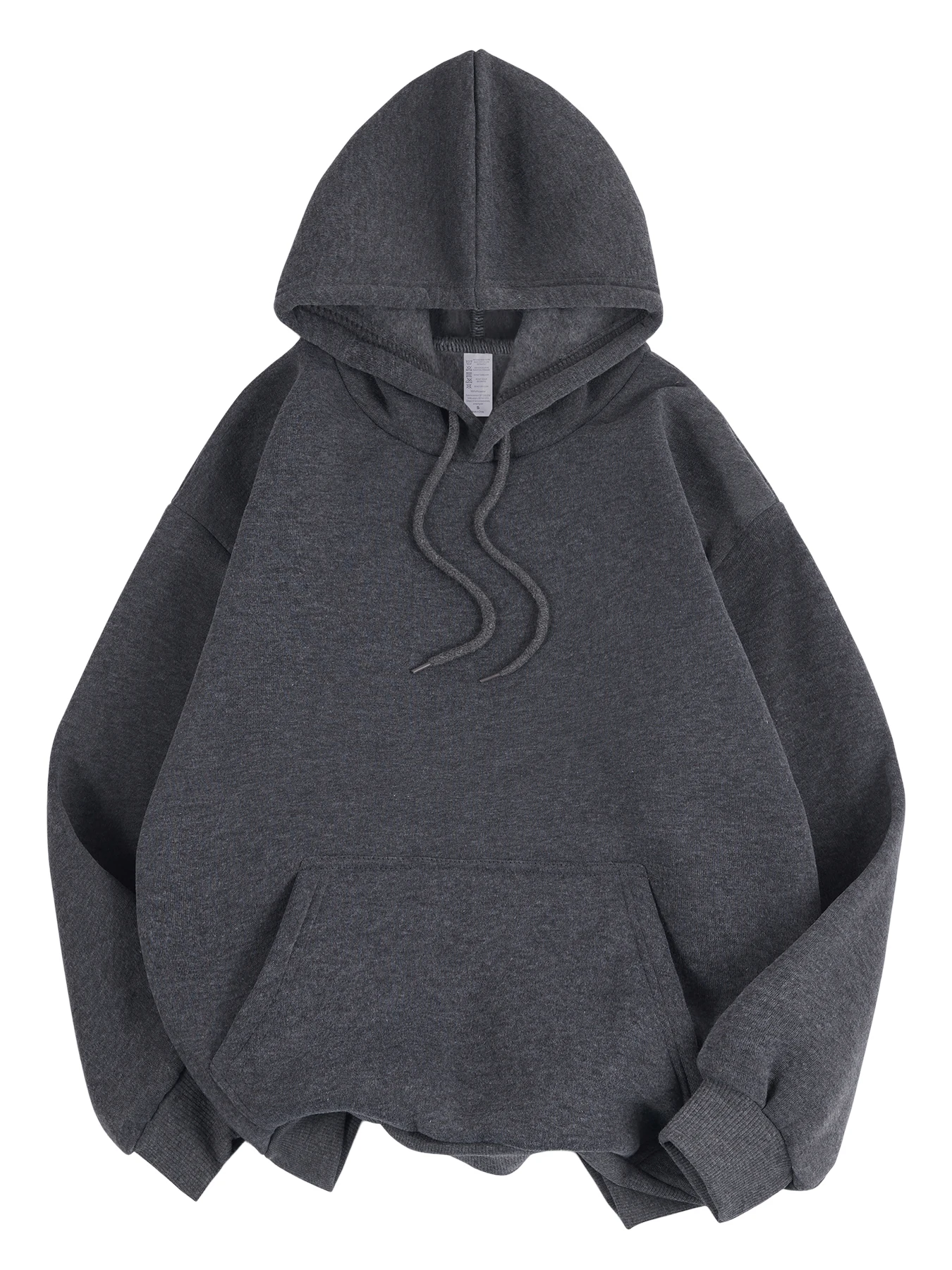 Basic Winter Womens Solid Hoodies Strecth Fleece Comfortable Sweatshirts Loose Pocket Warm Clothes New Street Female Pullover