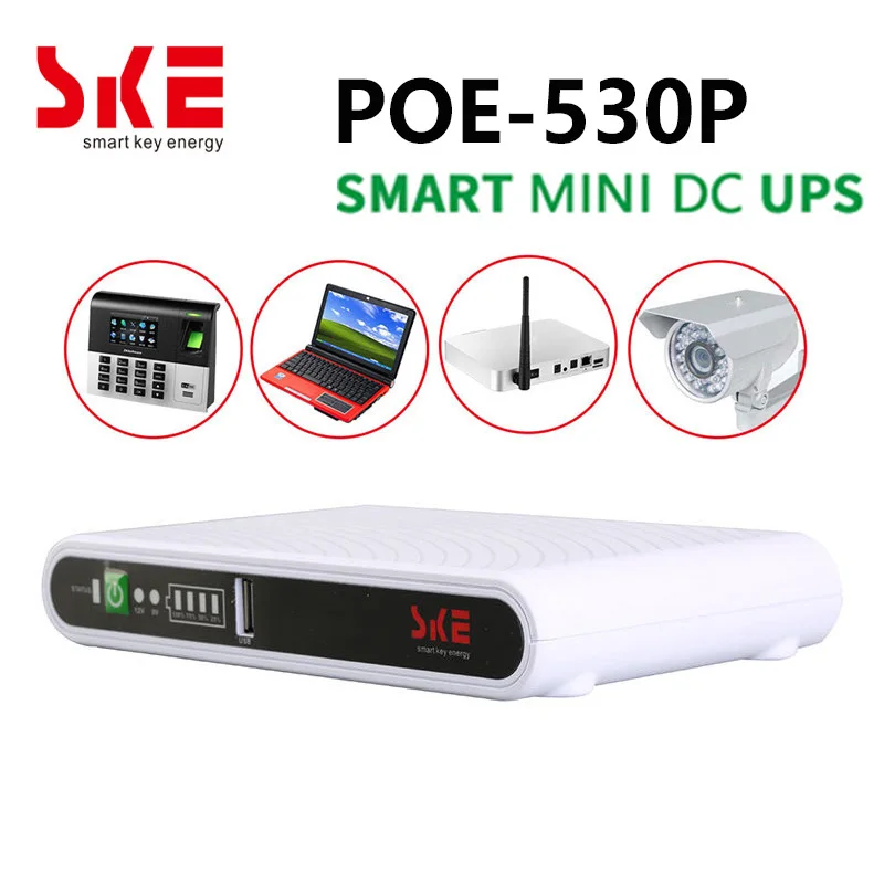 SKE Mini DC UPS AC 100V/240V 8800mAH DC 12V 1A Portable Battery Backup Uninterrupted Power Supply Smart UPS Power Bank Stable