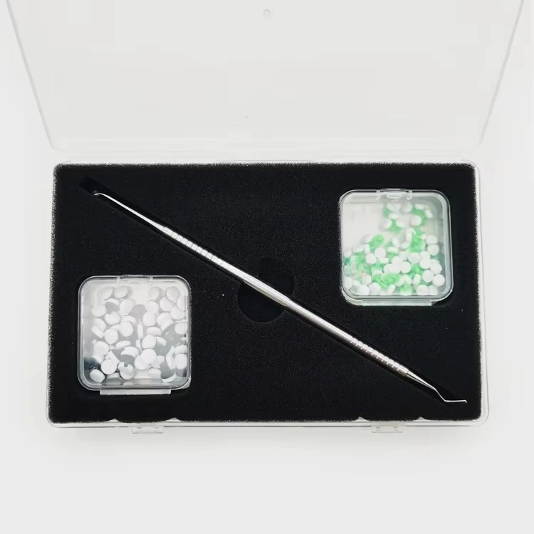 

10pcs Dentals Spatula with Foam Pad Veneers Composite Resin Filling Kits Molding Tools for Dentals