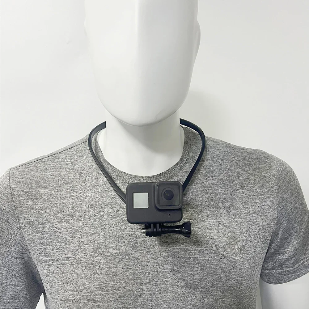 Hands Free Wearable Neck Holder For GoPro Hero 12 11 10 9 8 7 6 5 4  DJI Osmo Action 4 3 Camera Accessories