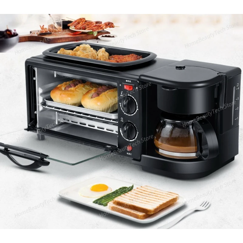 American-standard 110V Three-in-one Breakfast Machine, Coffee Machine, Sandwich Machine, Taiwanese Toaster, Electric Oven, Gift