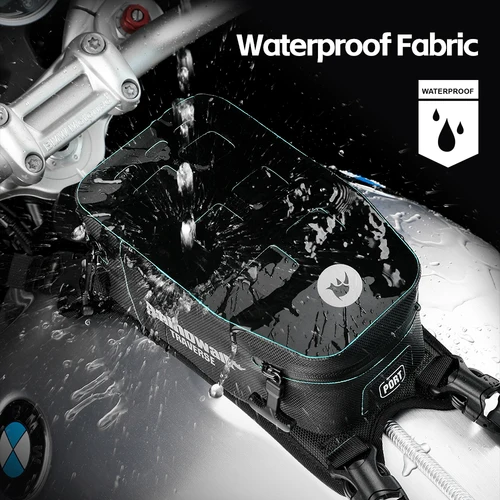 Imagen 2 del producto Rhinowalk-bolsa de tanque para motocicleta, impermeable, Universal, ligera, para sillín, bolsa frontal, almacenamiento de equipaje de viaje, accesorios para caja de teléfono