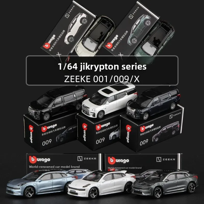 Bburago 1 64 Scale ZEEKR 001 009 007 MIX 7X Z10 LYNK & CO GEELY Diecast Alloy Car Model Collection Decor