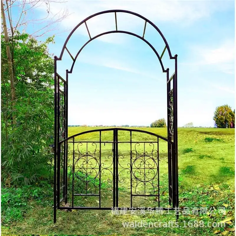 European garden arch bracket wrought iron arch flower stand outdoor courtyard climbing vine stand wrought iron flower stand