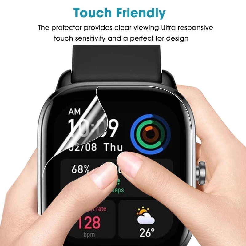 Hydrogel Protective Film Compatible for Amazfit GTS 4 3 2 Mini Amazfit Bip U Pro Watch Screen Protector