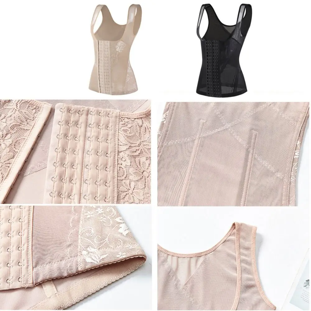 Tummy Control Slimming Body Shaper Plus Size Push Up Lace Trimmer Camisole Breathable Vest Thin Compression Shapewear Women