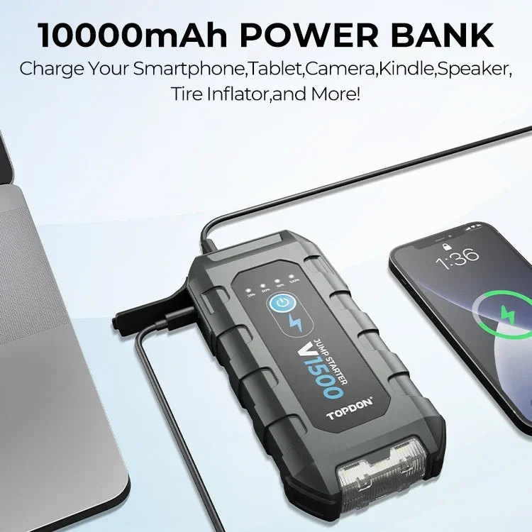 Function Super Capacitor 12V Jump Starter Car Battery Portable Multi-function Battery Booster Powerbank