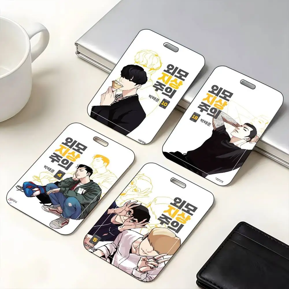 1 Stück Koreanische beliebte Anime L-Lookism Ausweishülle für Schulkarten, Zugangskarten, Bus- und Essenskarten – Schutzhülle mit einfacher Einsteckfunktion
