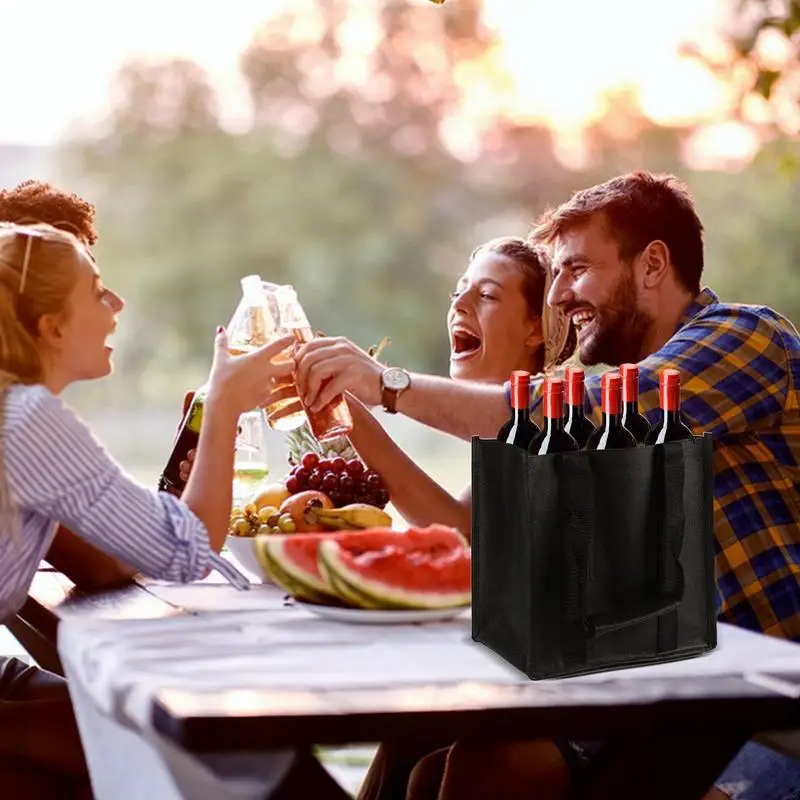 Wine Totes And Carriers Reusable Wine Carrier Bag For Travel Secure Wine Carrying Bag For Travel Wine Bags For Transporting