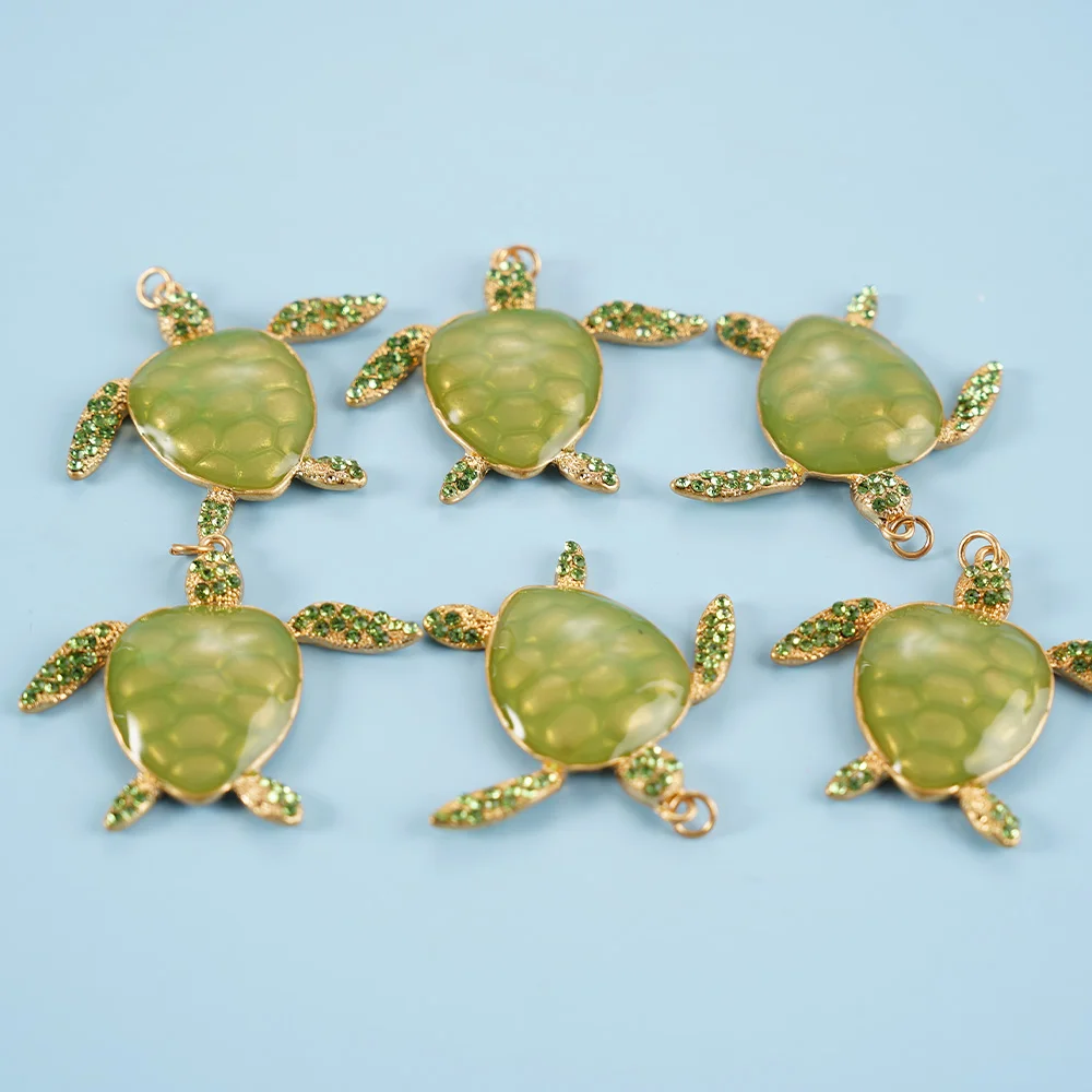 10 Pieces DIY Jewelry Marine Life Turtle Pendant Charismatic Making Bracelet Keychain Bracelet Necklace Earrings