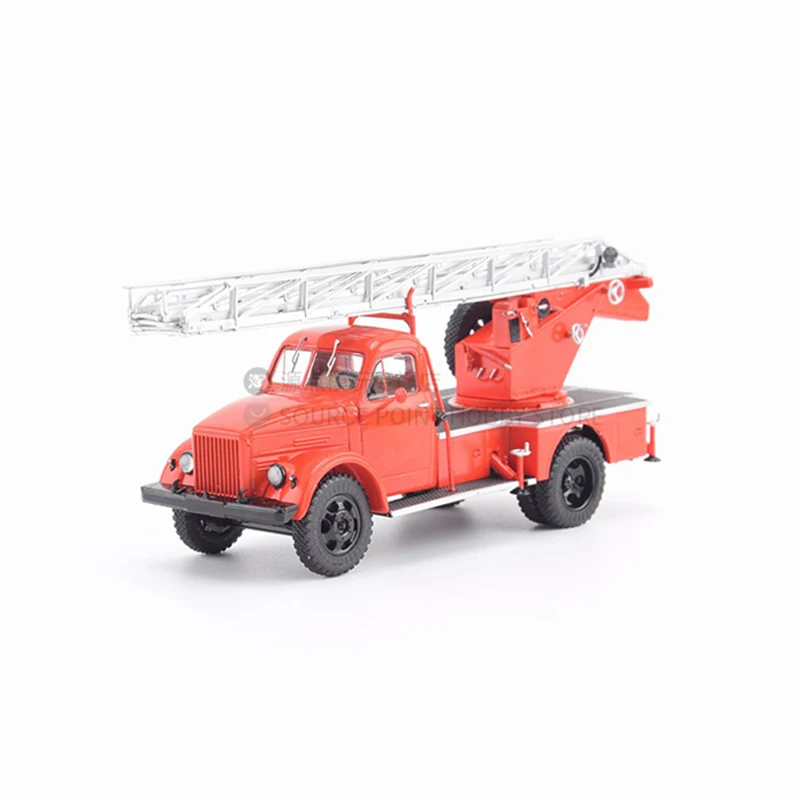 1:43 Scale Diecast Alloy AL-17 (GAZ-51) Cloud Ladder Fire Truck Toy Car Model SSM1584 Classic Adult Gift Souvenir Static Display