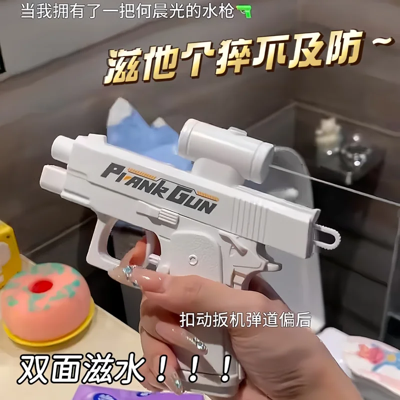 Pistolet à eau de farce, pistolet à eau bidirectionnel de farce – Spray auto-sousant avant et arrière, cadeau de Gag hilarant et jouet fantaisie pour les fêtes, l'été