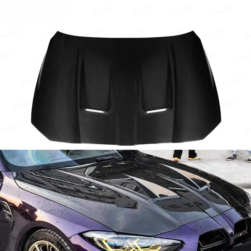 

Капот из сухого карбона для BMW G80 G82 G83 M3 M4 2021+ в стиле OEM, идеальная замена