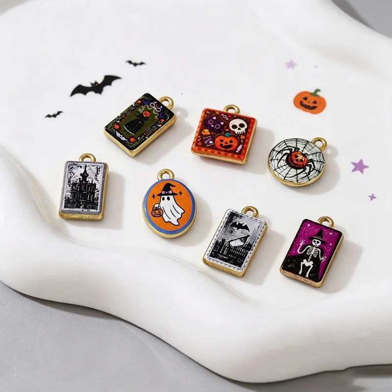DIY Titanium and Steel Double-Sided Halloween Collection Accessories: Necklaces, Bracelets, and More Dark Gothic Style