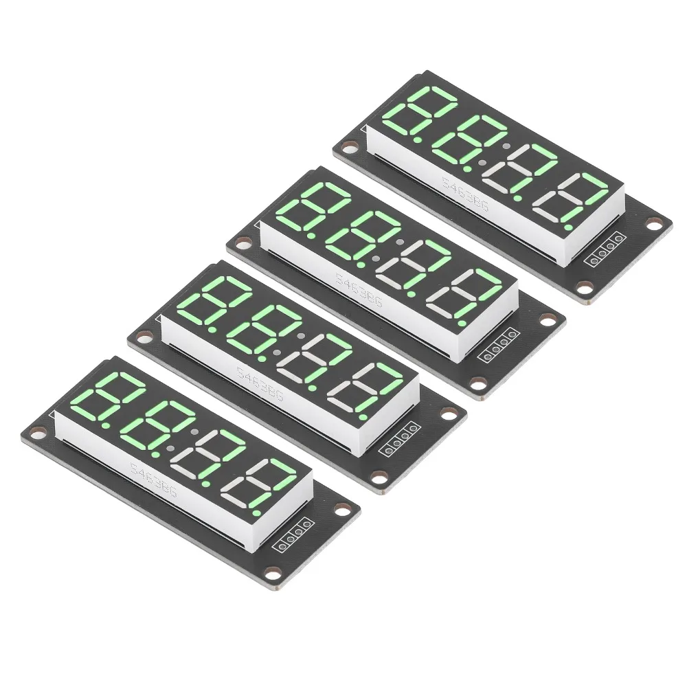 4 Sets 0.56in 4 Digit Digital Tube LED Display TM1637 Includes 4 Pin Headers Clock Module Multi-Color Options 7 Segments