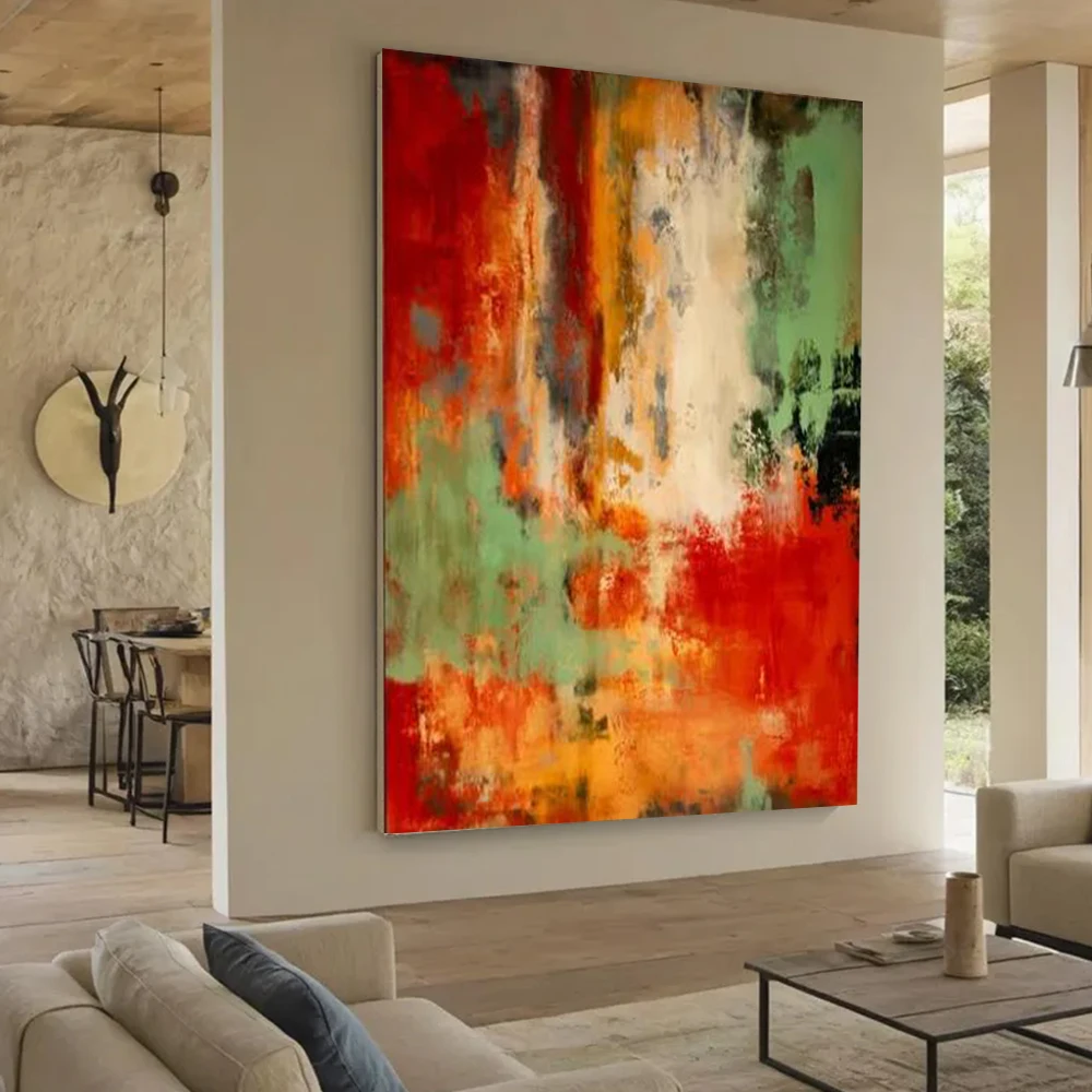 100% Handmade Abstract Oil Painting On Canvas insEarth Grey mural Minimalist Wall Art Picture For Home Living Room Decor Image