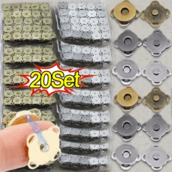 1-20set Bags Magnetic Snap Button Fasteners Clasps Buttons Handbag Purse Wallet Craft Bag Parts Mini Adsorption Buckle Wholesale