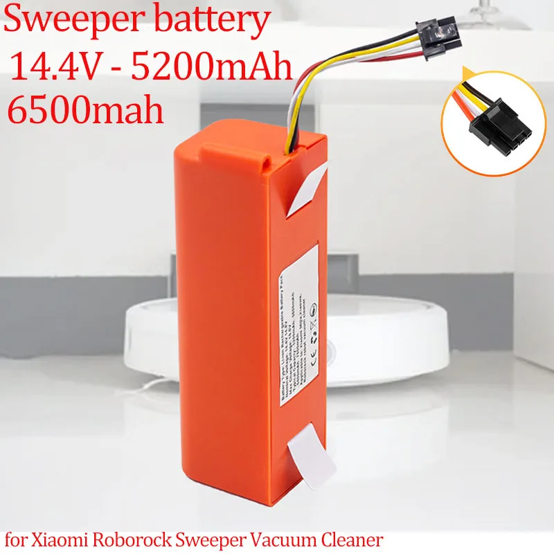 

Батарея Sweeper 14,4 В, 6500 мАч, подходит для Xiaomi Roborock Sweeper, пылесос S50 S55 Mijia Gen S6 S7 Q5 Q7, сменный аккумулятор