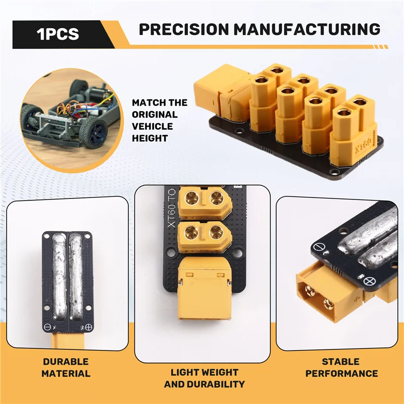 لوحة توزيع الطاقة موصل 200 أمبير XT60، 4 قنوات، مقابس للذكور والإناث، 45 × 23 مم لسيارة RC-POS