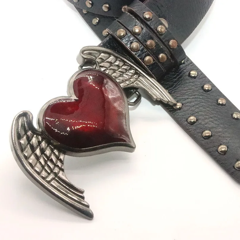 Gotico Y2K Donna Uomo Cinture Goth Ladies Cowboy Hip hop Punk Rivetto Scheletro Stampa Cintura Jeans Cintura