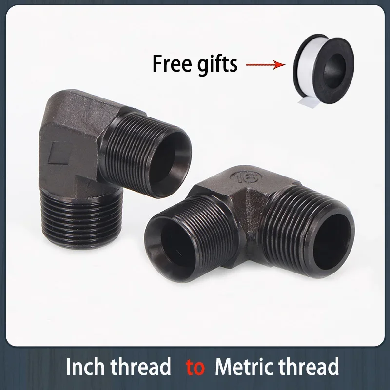 Hydraulic Connector C Type Internal Horn Elbow BSP Inch to Metric Thread Fittings 1/8 1/4 3/8 1/2 3/4 Sizes M14 M16 M18 M20