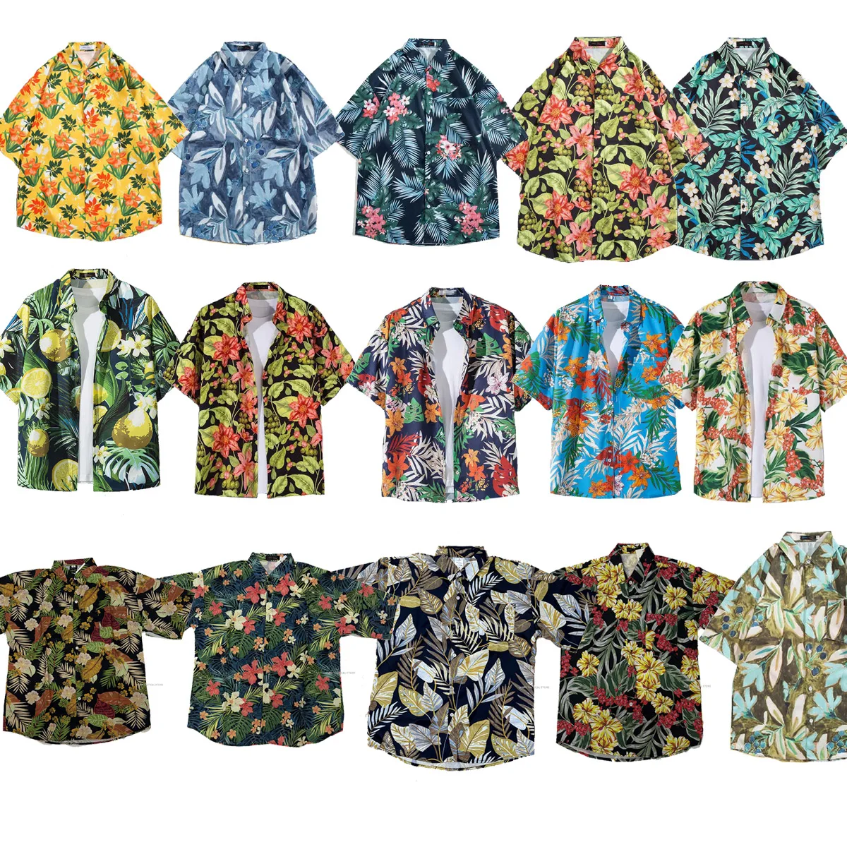 Men's Hawaiian Printed Short Sleeved Shirt, Summer Seal Loves, Shooting Range Tactics, Special Forces T-shirt, Floral Shirt