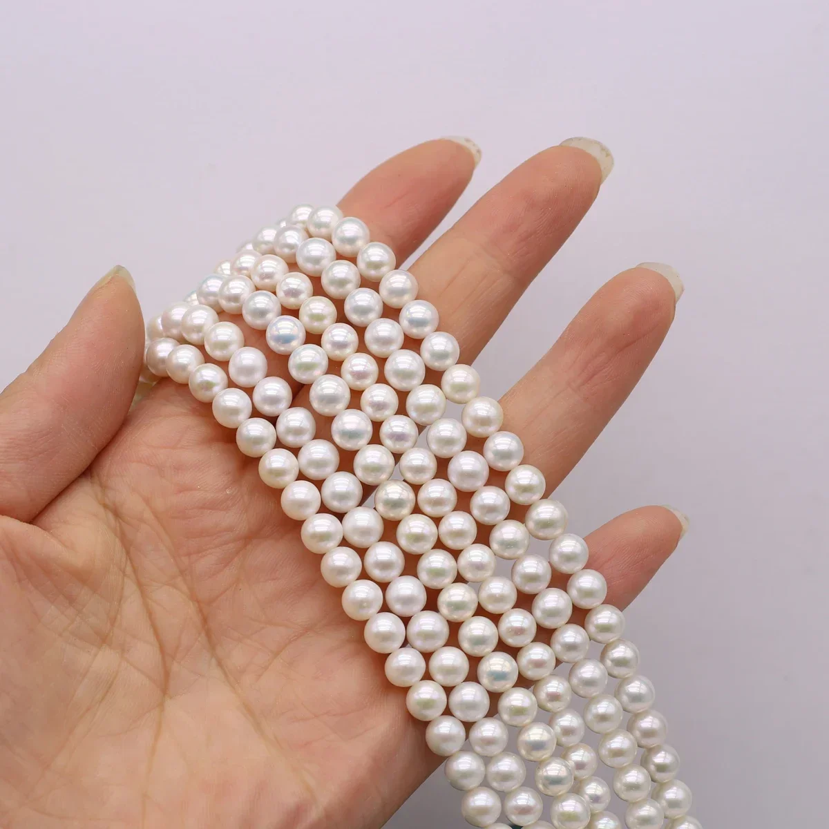 

AAA Round Pearl Natural Freshwater Round Pearl 6-6.5mm For Jewelry Making DIY Necklace Braclet Earrings Accessory