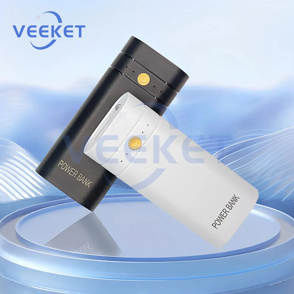 DIY Power Bank Box Зарядное устройство с плоской головкой Внешний корпус USB-выходные порты Пластиковый корпус Чехол Power Bank