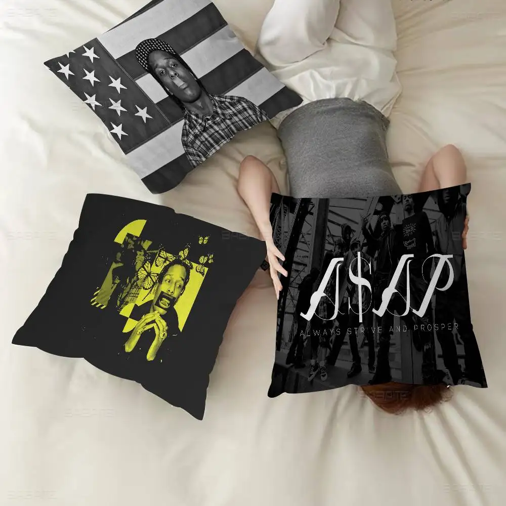 Hip Hop Rapper Asap-Rocky Cushion Cover Pillowcase Upholstery Sofa Throw Pillow Home Decor Pillowcas