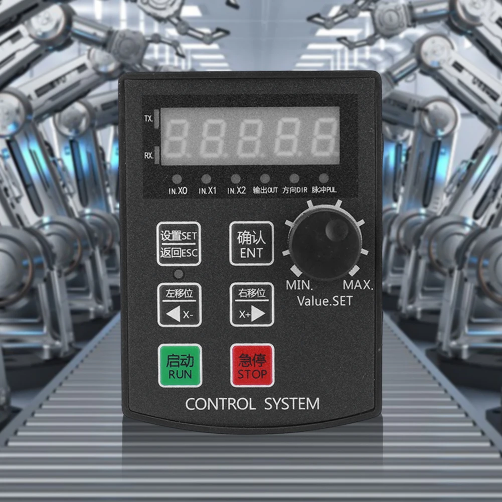 HF020 5-stelliges Display, Begrenzungskommunikation, Motorsteuerung, DC12–24 V, 85 kHz, Stepper-Servo, voreingestelltes Motion-Control-Modul-Panel