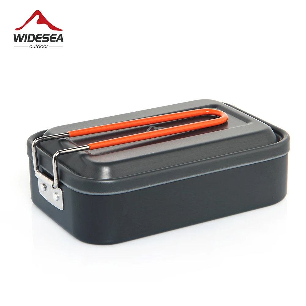 

Widesea Camping Lunch Box Aluminum Pot Portable Bento Case Travel Outdoor Hiking Fishing Picnic Cooking Lightweight Equipment