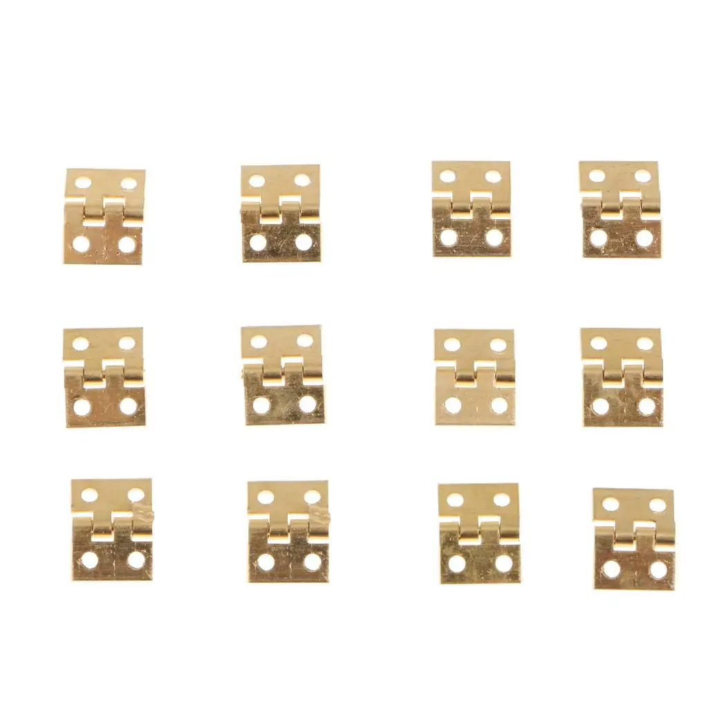 Mini Hinges Brass Jewelry Chest Hinge Jewelry Box Hardware for Model Making and Miniature Cabinets
