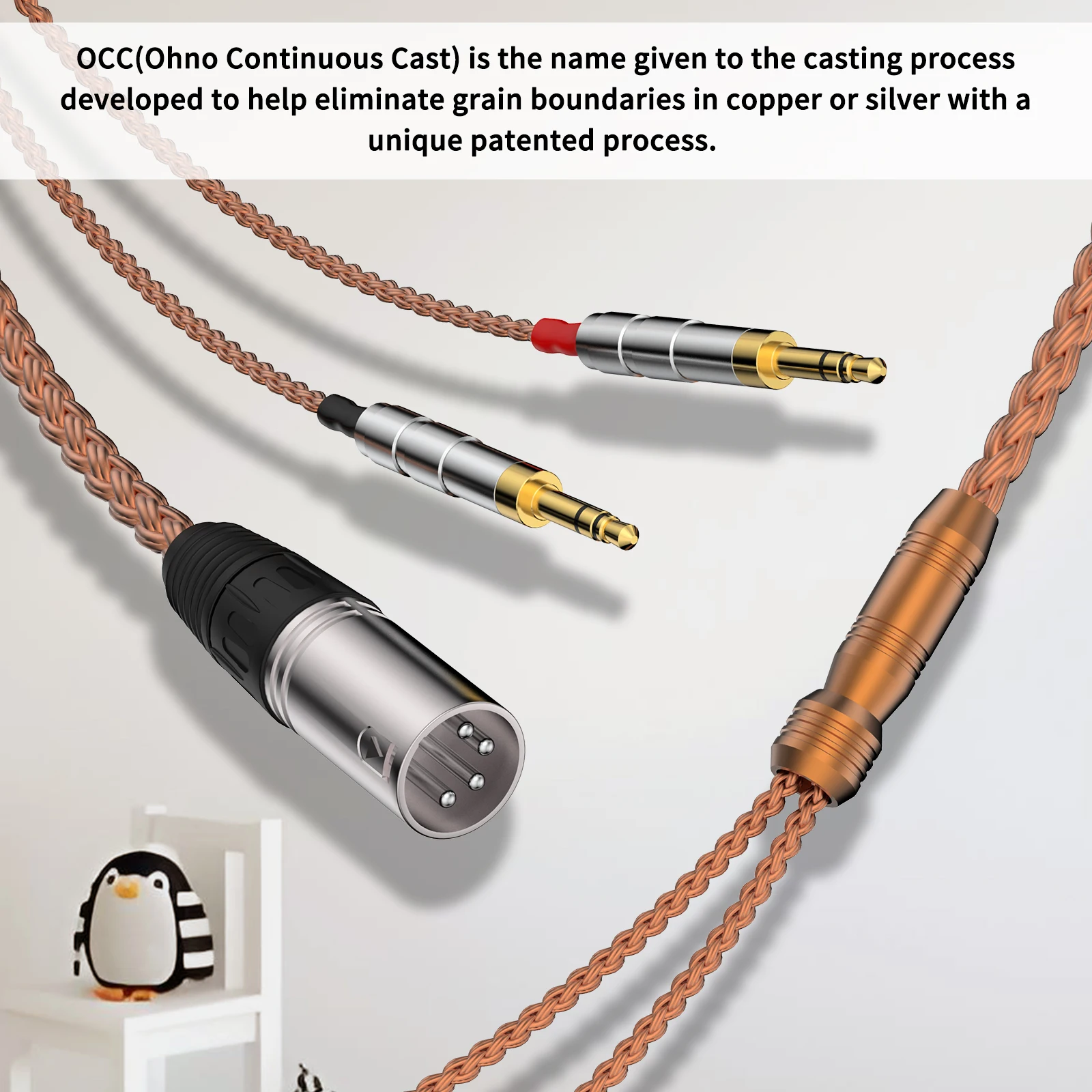 16cores OCC Headphone Cable For Hifiman Sundara Ananda HE1000se HE6se he400i he400se Arya