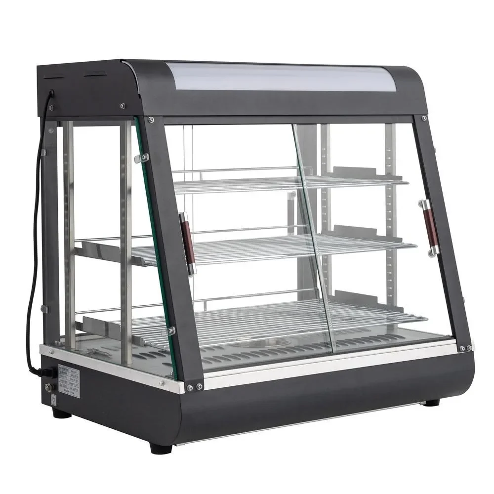 3단 상업용 음식 보온 디스플레이 카운터탑 피자 가열 캐비닛 케이스 1200W