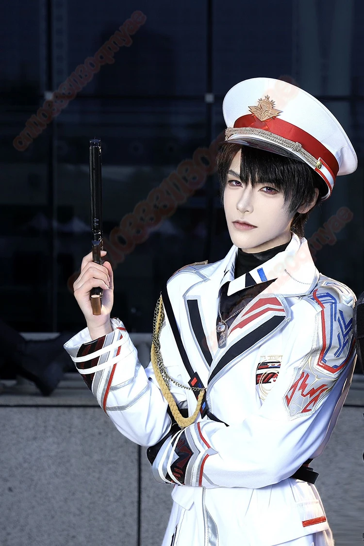 애니메이션 러브 앤 딥스페이스 코스프레 의상 켈렙 부사장 중위 유니폼 모자 가발 슈트 파티 롤플레잉 남성용 의상