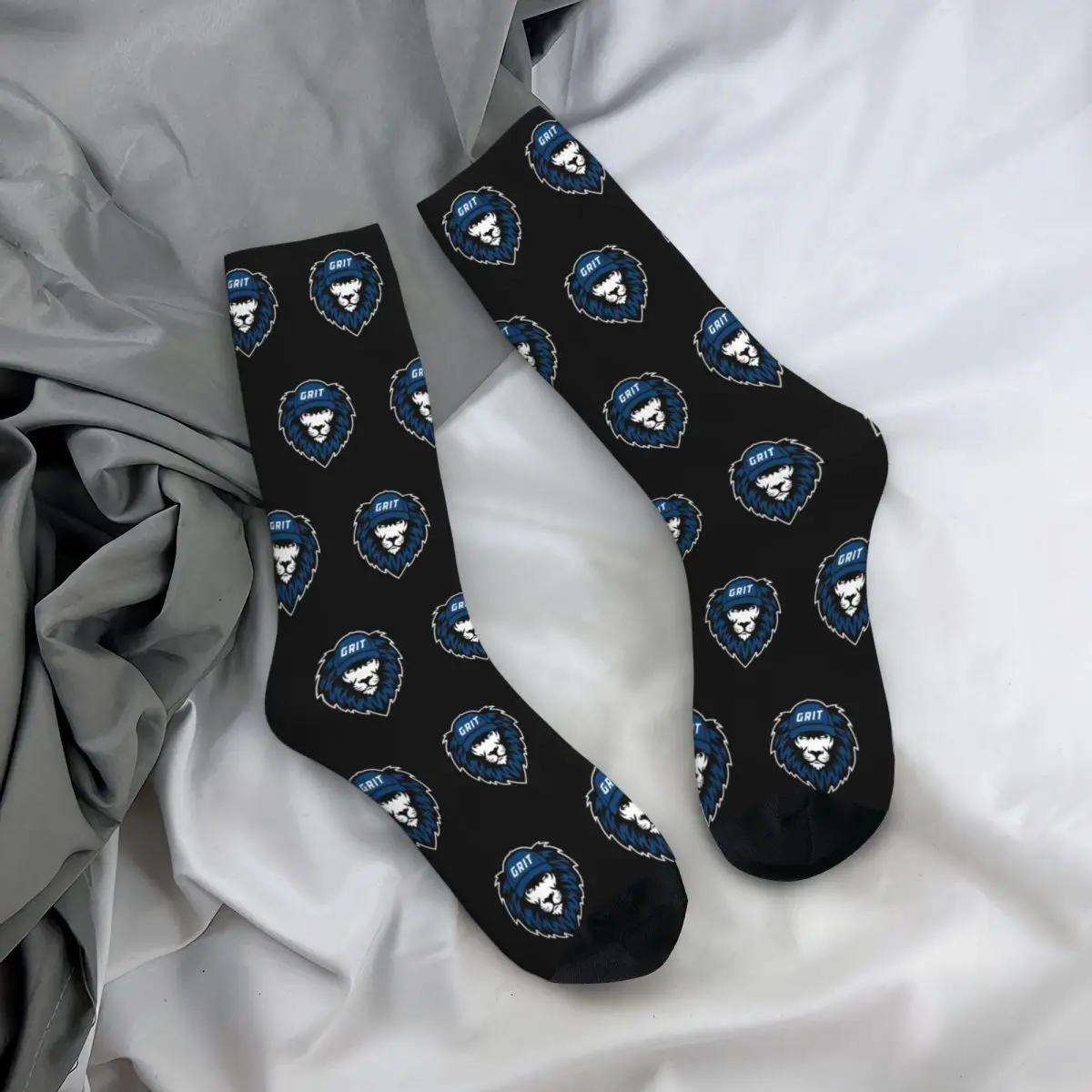 Detroit Grit Dan Campbell Football Socks Men Women Polyester Fashion Lions Socks Harajuku Spring Summer Autumn Winter Socks